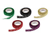 Self-adhesive lace width 15 mm metallic