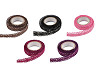 Pizzo auto-adesivo, larghezza: 15 mm, metallizzato