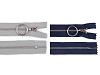 Kovový zips No 4 dĺžka 20 cm so striebornými zúbkami