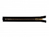 Metal Zipper with Decorative Slider, width 6 mm, length 24.5 cm