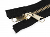 Brass Tent Zipper, width 6 mm with double-sided slider, length 250 cm