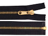 Metal / Brass Zipper width 6 mm length 150 cm, 160 cm double slider