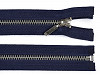 Fém / sárgaréz zipsz szélessége 6 mm hossza 60 cm