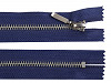 Kovový / mosazný zip šíře 6 mm délka 16 cm (jeansový)