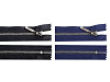 Kovový zip šíře 6 mm délka 14 cm (jeansový)