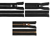 Fermeture Éclair métallique n<sup>o </sup>5, longueur 60 cm, avec glissière décorative