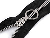 Metal zipper No. 5, length 80 cm, with decorative slider