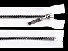 Knochen Reißverschluss Breite 5 mm Länge 40 cm Vierkantzähne