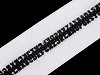 Plastic Zipper, width 5mm, length 40cm, double-sided