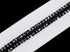 Plastic Zipper width 5 mm length 80 cm Letters