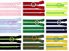 Fermeture Éclair colorée en plastique n°5, longueur 20 cm, avec glissière décorative