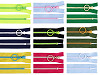 Fermeture Éclair colorée en plastique n°5, longueur 20 cm, avec glissière décorative