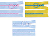 Plastic Zipper colored No 5, length 20 cm, with decorative slider