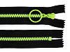 Plastic Zipper colored No 5, length 20 cm, with decorative slider