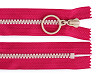 Plastic Zipper colored No 5, length 20 cm, with decorative slider