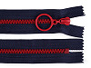 Plastic Zipper colored No 5, length 20 cm, with decorative slider