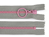 Plastic Zipper colored No 5, length 20 cm, with decorative slider