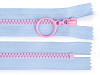 Plastic Zipper colored No 5, length 20 cm, with decorative slider