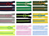 Fermoar din plastic colorat No 5 lungime 15 cm cu cursor decorativ