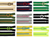 Kostený zips farebný No 5 dĺžka 15 cm s ozdobným jazdcom