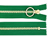 Plastic zipper colored No 5, length 25 cm with a decorative slider