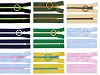 Plastic zipper colored No 5, length 25 cm with a decorative slider