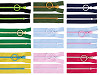 Plastic zipper colored No 5, length 25 cm with a decorative slider