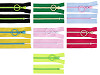 Fermeture Éclair colorée en plastique n<sup>o</sup> 5, longueur 25 cm, avec glissière décorative