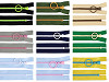 Cremallera de plástico de color del n.º 5 con cursor decorativo, largo 25 cm