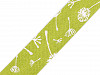 Lamówka bawełniana szerokość 20 mm zaprasowana kwiatym kokardki