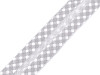 Schrägstreifen Baumwolle Dot, Karo, Sterne, feiner Streifen Breite 20 mm aufgebügelt