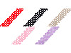 Cotton Bias Binding Tape - polka dot, stripe, checkered, stars width 20 mm folded