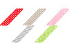 Nastro in sbieco in cotone - motivo: pois, righe, quadretti, larghezza stelle, dimensioni: 20 mm piegato