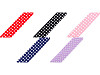 Nastro in sbieco in cotone - motivo: pois, righe, quadretti, larghezza stelle, dimensioni: 20 mm piegato