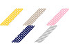 Cotton Bias Binding Tape - polka dot, stripe, checkered, stars width 20 mm folded