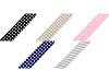 Nastro in sbieco in cotone - motivo: pois, righe, quadretti, larghezza stelle, dimensioni: 20 mm piegato