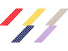 Nastro in sbieco in cotone - motivo: pois, righe, quadretti, larghezza stelle, dimensioni: 20 mm piegato