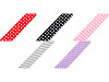 Nastro in sbieco in cotone - motivo: pois, righe, quadretti, larghezza stelle, dimensioni: 20 mm piegato