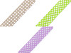 Cotton Bias Binding Tape - polka dot, stripe, checkered, stars width 20 mm folded