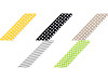 Nastro in sbieco in cotone - motivo: pois, righe, quadretti, larghezza stelle, dimensioni: 20 mm piegato