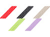 Nastro in sbieco in cotone - motivo: pois, righe, quadretti, larghezza stelle, dimensioni: 20 mm piegato