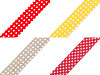 Nastro in sbieco in cotone - motivo: pois, righe, quadretti, larghezza stelle, dimensioni: 20 mm piegato