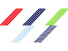 Cotton Bias Binding Tape - polka dot, stripe, checkered, stars width 20 mm folded