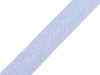 Schrägband aus Baumwolle meliert, verbügelt, Breite 20 mm