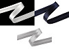 Satin bias binding, width 20 mm, folded
