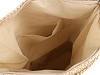 Horgolt raffia táska cipzár zárral 33x36 cm