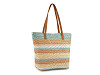  Crocheted raffia / bast handbag with zipper 33x36 cm