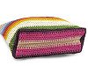  Crocheted raffia / bast handbag with zipper 33x36 cm