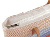  Crocheted raffia / bast handbag with zipper 33x36 cm