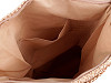  Crocheted raffia / bast handbag with zipper 33x36 cm